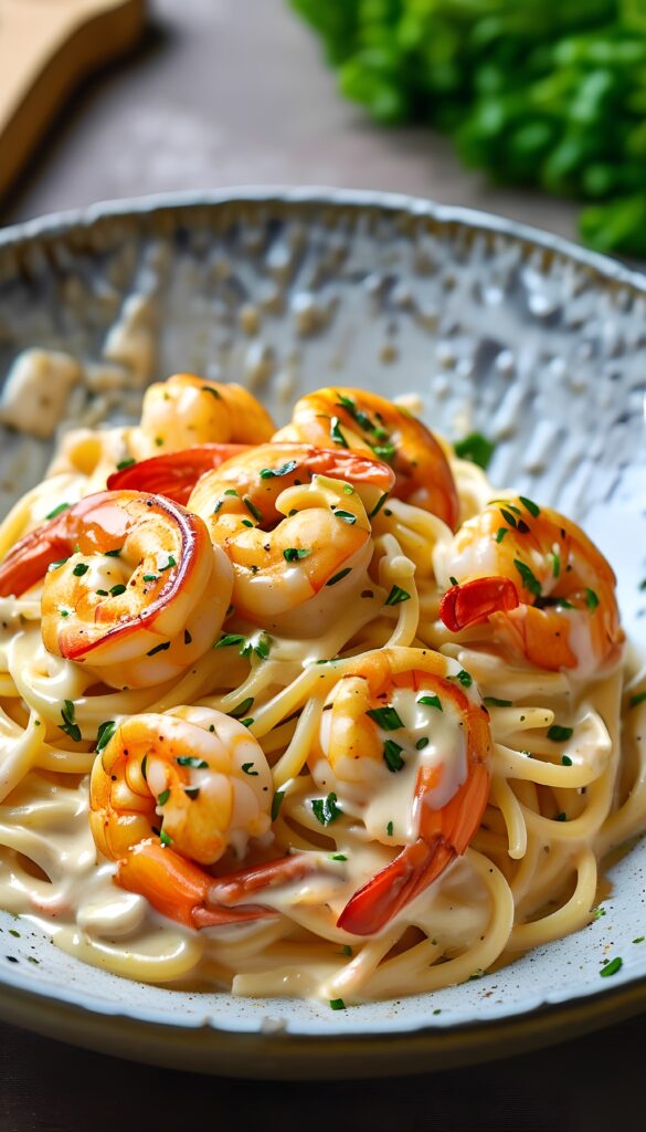 Creamy Garlic Shrimp Pasta